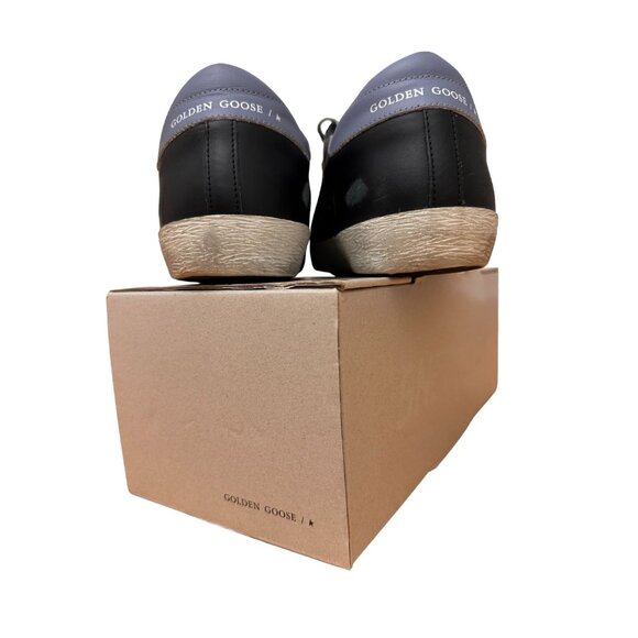 Superstar Sneakers Golden Goose Black/Blue Leather and Glitter - Picture 3 of 7